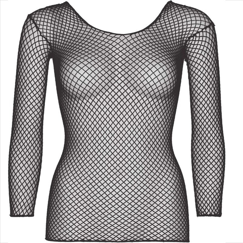 Black Fishnet Long Sleeve Top
