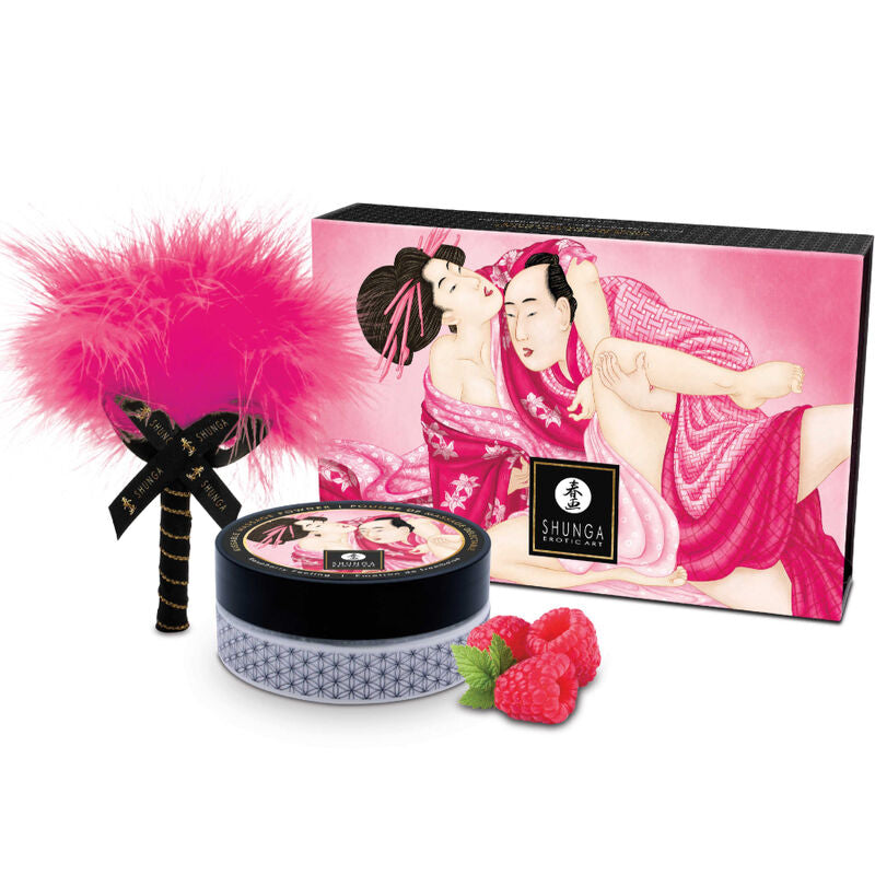 Raspberry Edible Massage Powder Kit