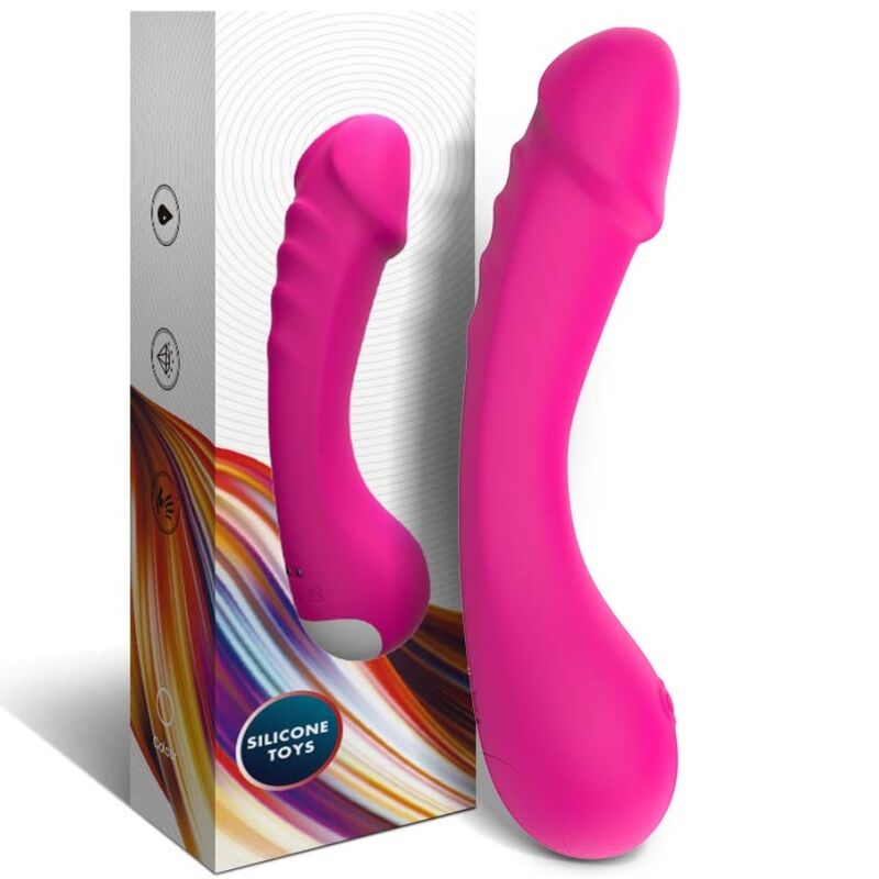 Vibrador Dildo de Silicona para Punto G Fucsia