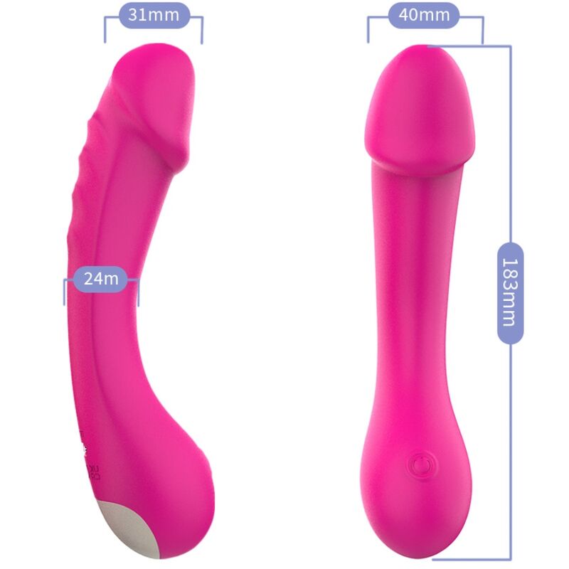Vibrador Dildo de Silicona para Punto G Fucsia