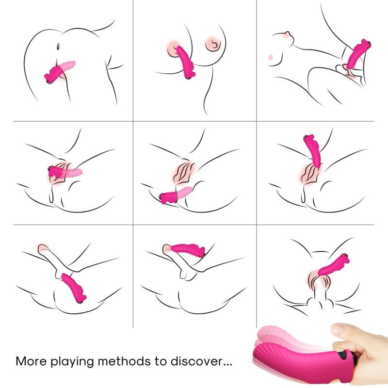 Vibrador de Dedo Aurora Fuchsia