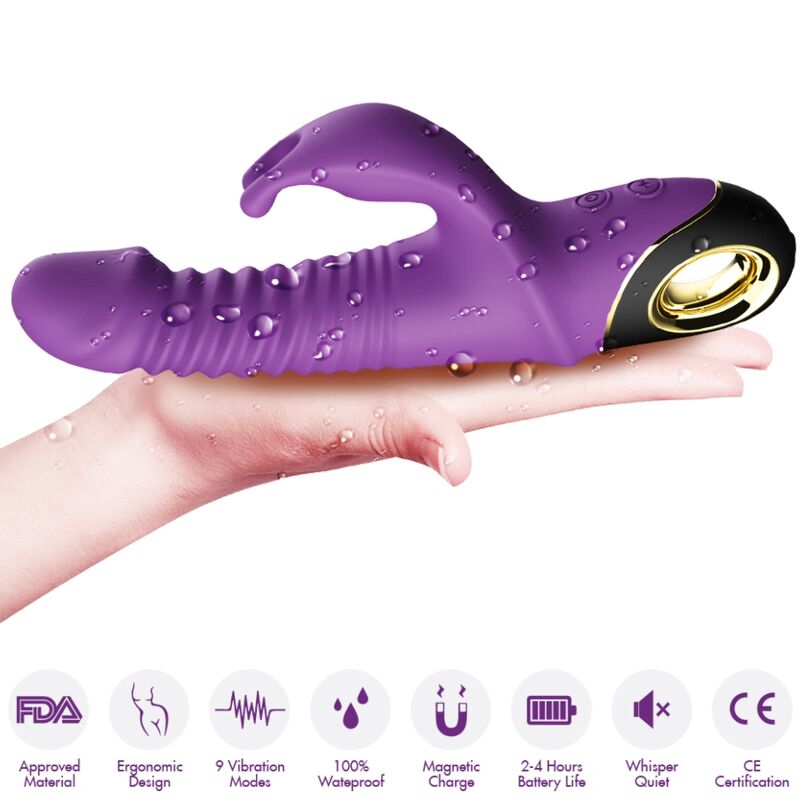 Vibrador Dildo de Coelho Roxo Zing