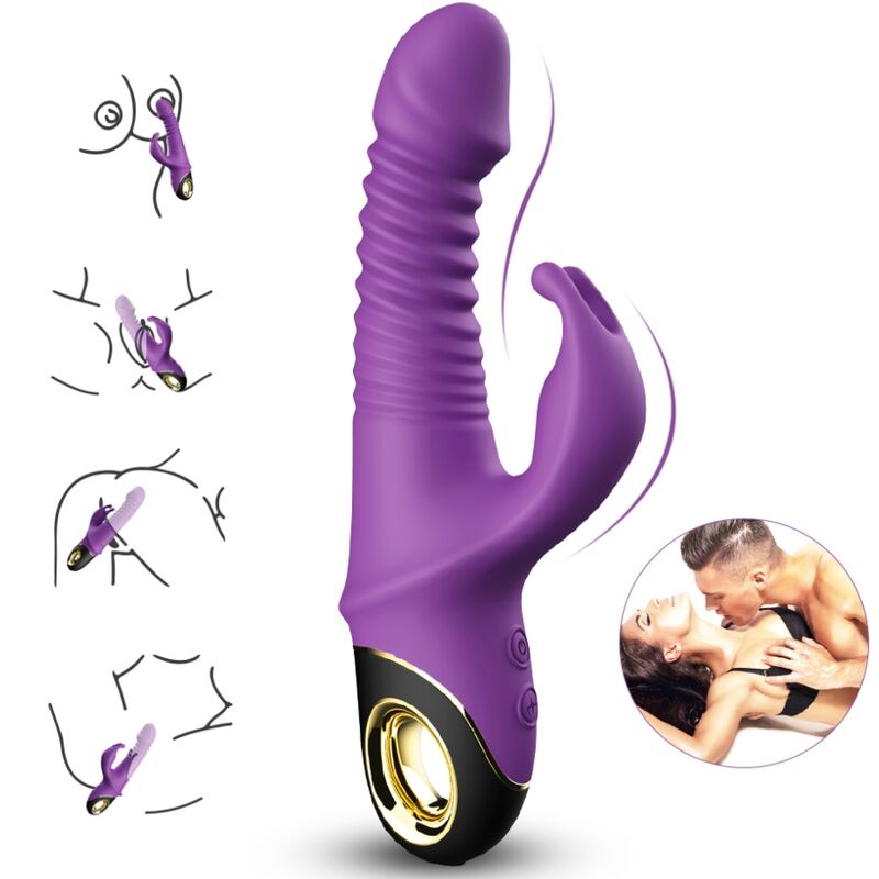 Vibrador Dildo de Coelho Roxo Zing