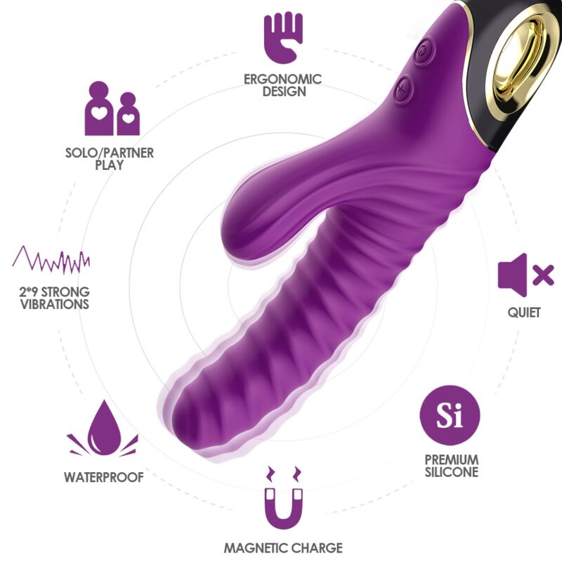 Vibrador de Silicona Púrpura Eternity