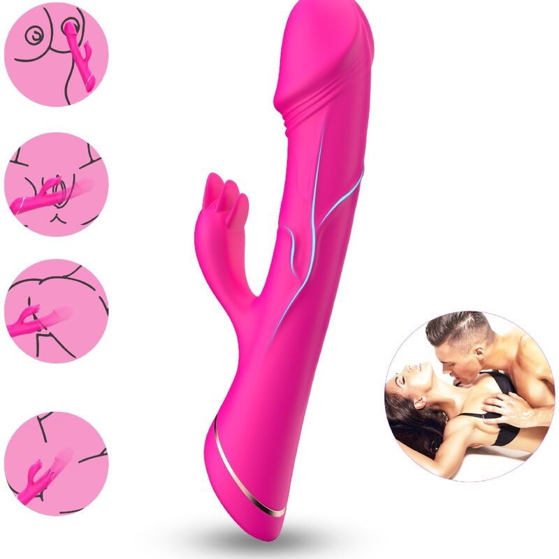 Vibrador Rabbit de Silicona - Fucsia