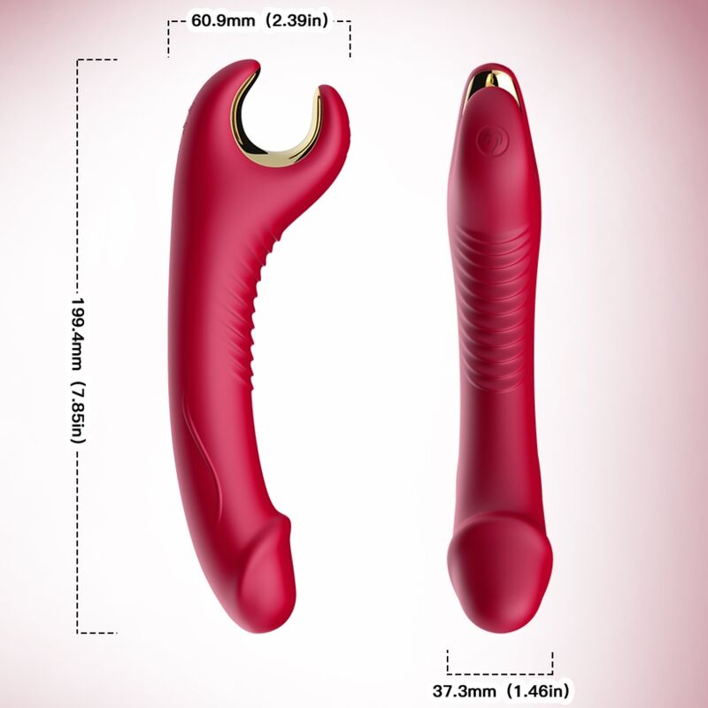 Dildo Vibrador y Rotador Prince Red