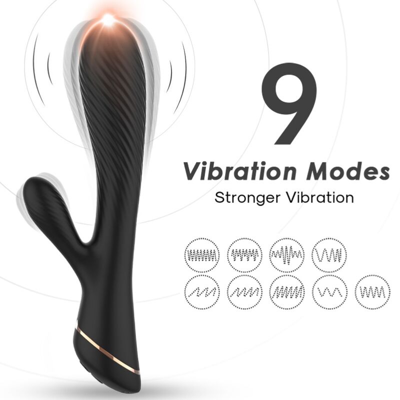 Vibrador Rabbit de Silicona - Negro