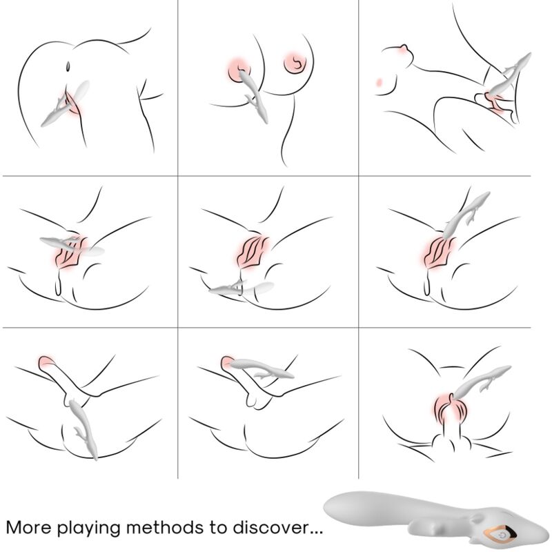 Elk Curved Rabbit Vibrator (Red)