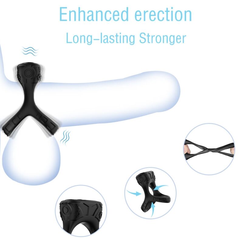Multiposition Black Ring Vibrator