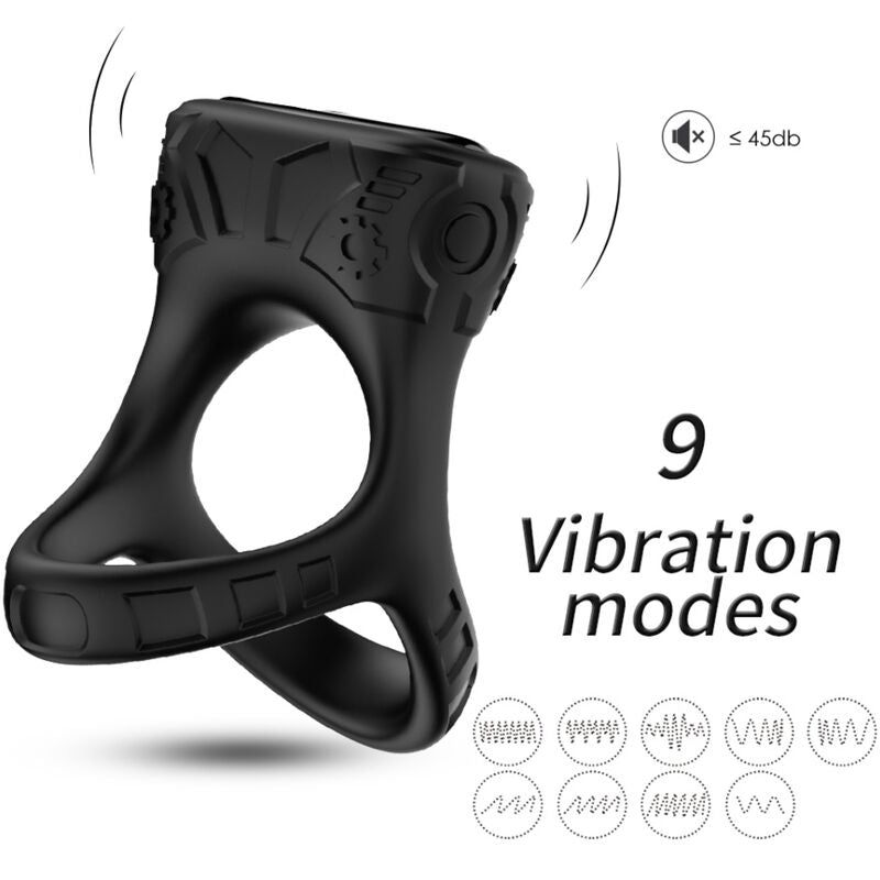 Multiposition Black Ring Vibrator