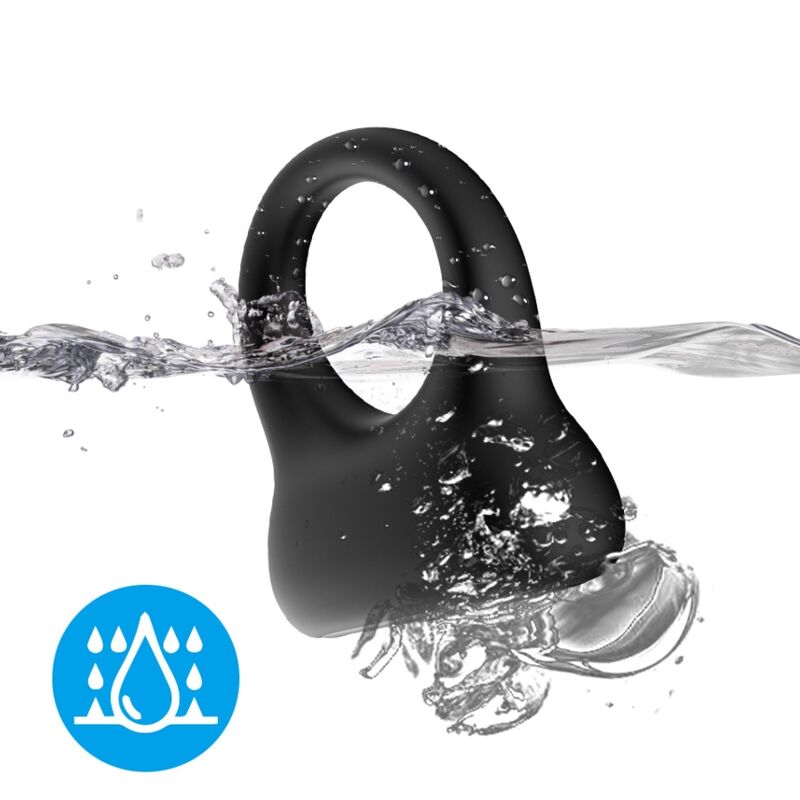 Sleek Black Silicone Ring Vibrator