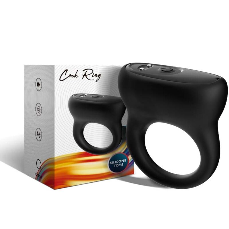 Sleek Black Silicone Ring Vibrator
