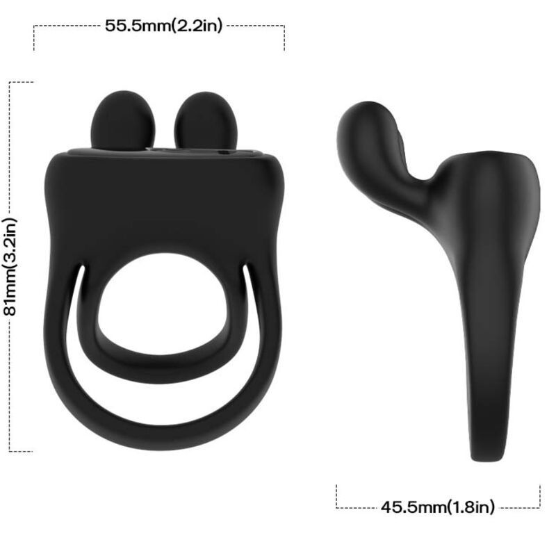 Vibrador con Anillo Negro Rabbit