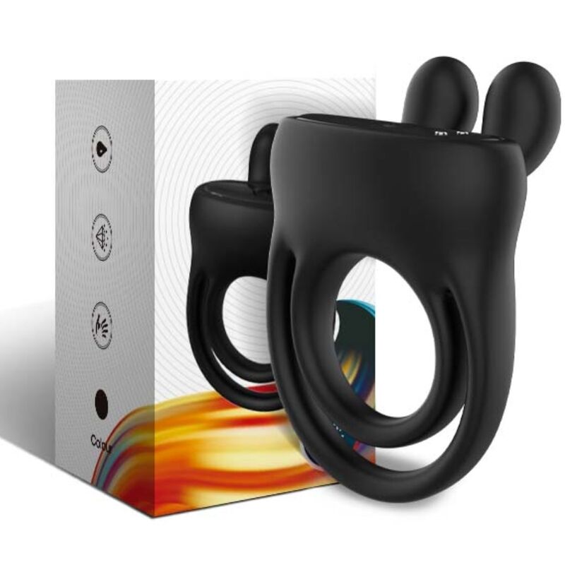 Vibrador con Anillo Negro Rabbit