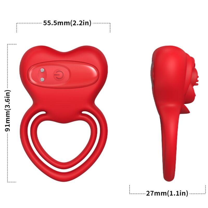 Heart-Shaped Red Ring Vibrator