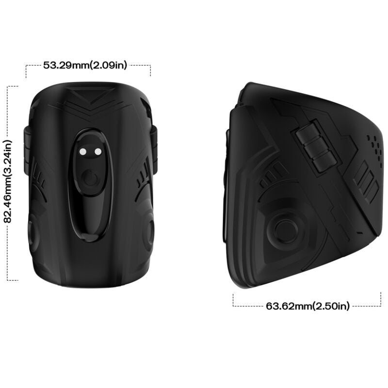 Dual Pleasure Masturbator & Vibrator - Black