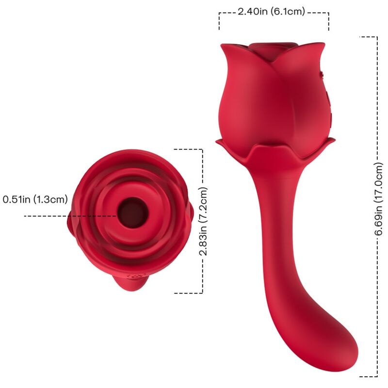 Roselover Red Vibrating Clitoral Stimulator