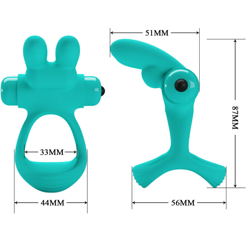 Dante Green Rabbit Vibrator Ring