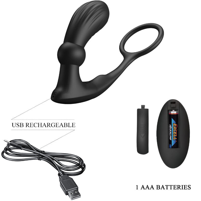 Warren Black Vibrating Anal Ring