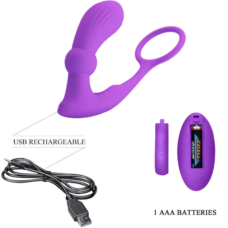 Warren Violet Vibrating Anal Ring