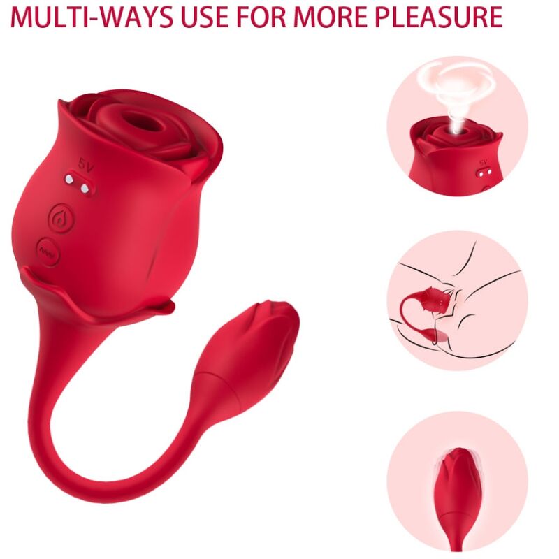 Rose Licking Vibrator - 10 Modes