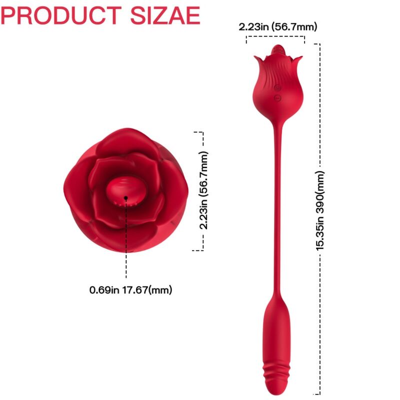 Roselip Vibrating Clit Licker - Red