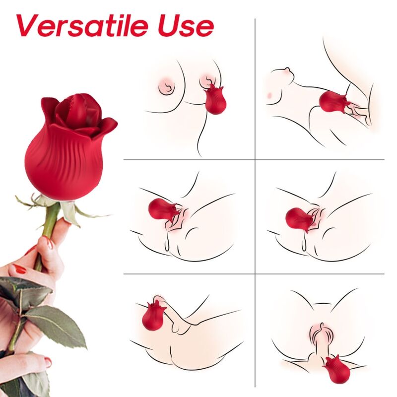 Rose Dual Pleasure Vibrator & Stimulator