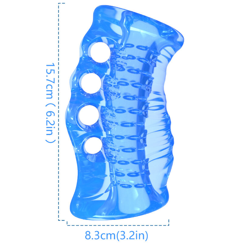 Masturbador de Dedo de Silicona Azul