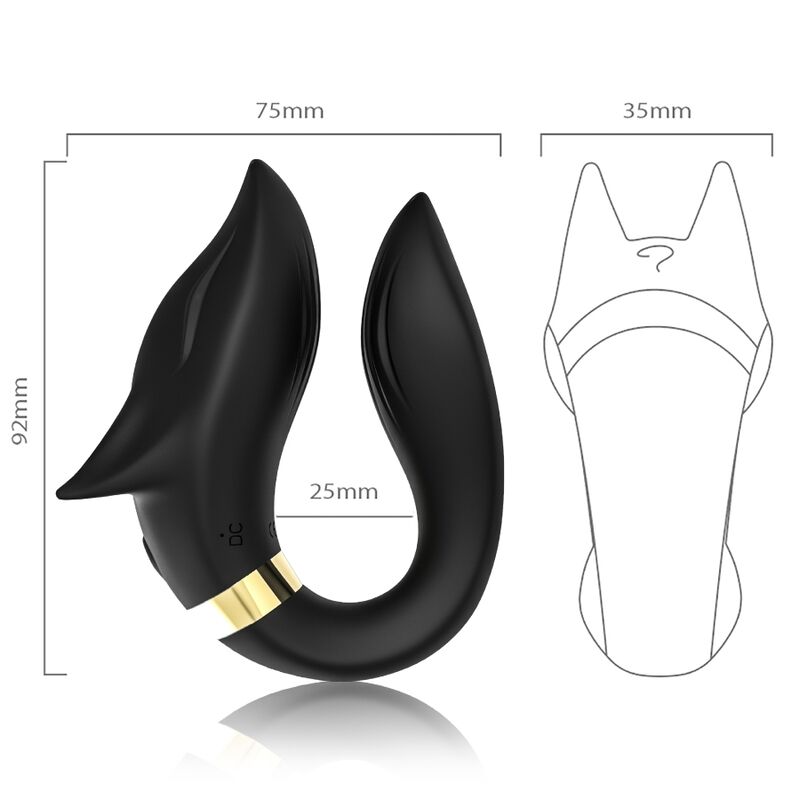Black Fox Couples Remote Control Vibrator
