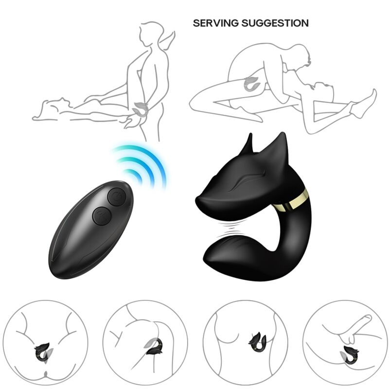 Black Fox Couples Remote Control Vibrator