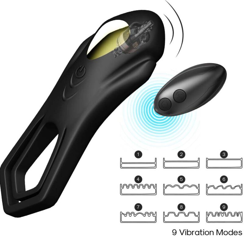 Roadster Vibrator Double Cock Ring Remote
