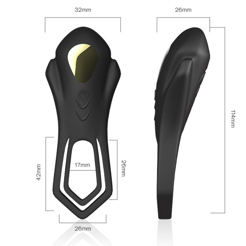 Roadster Vibrator Double Cock Ring Remote