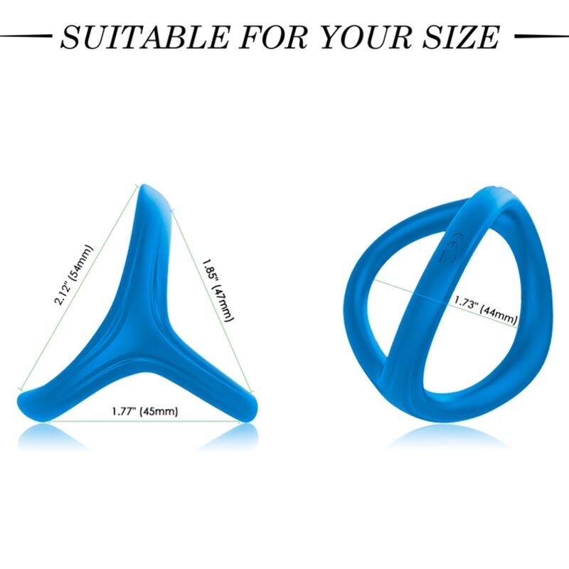 Anillo para Pene de Silicona Doble Tresor - Azul