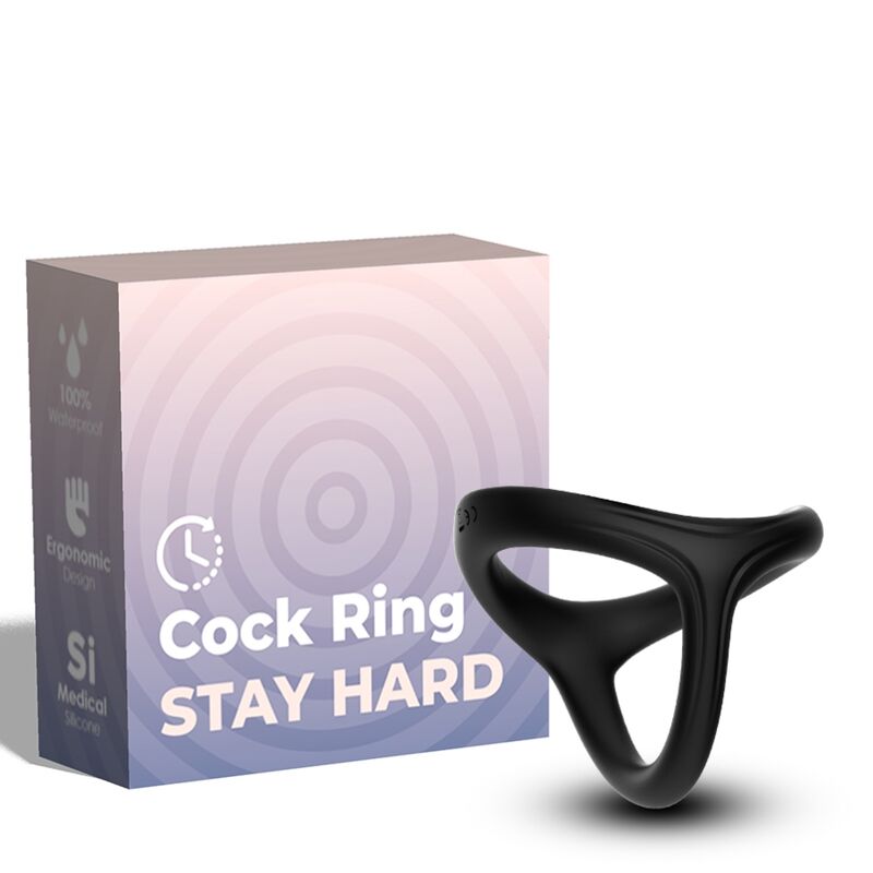 Anillo para Pene de Silicona Doble Tresor - Negro