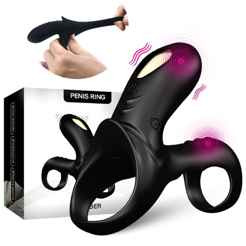 Ranger Double Vibrating Couples Ring - Black