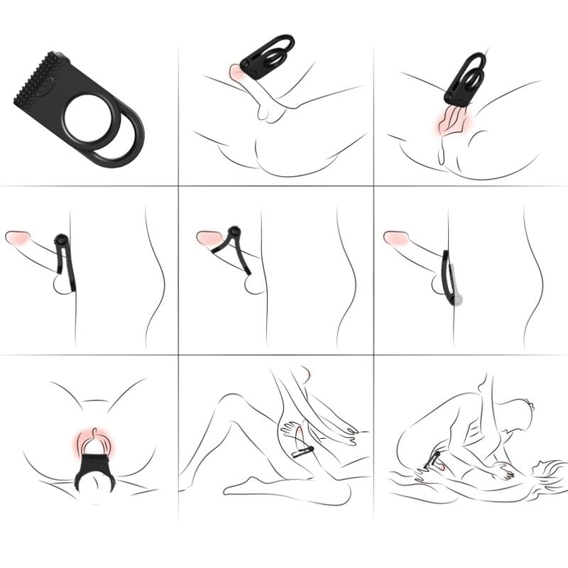 Twins Double Vibrating Ring for Couples