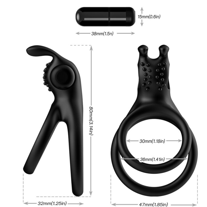 Traveler Rabbit Double Vibrator Ring