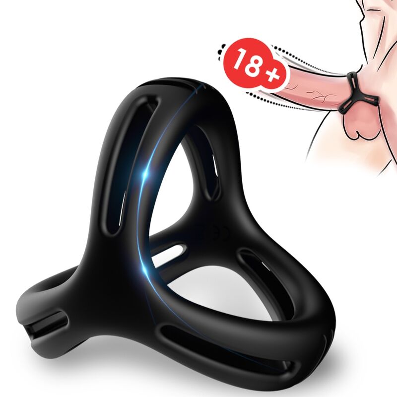 Black X-Ring Multi-Position Sex Toy