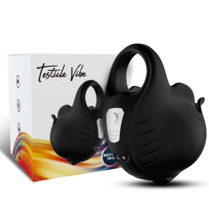 Black Cupping Vibrating Cock Ring