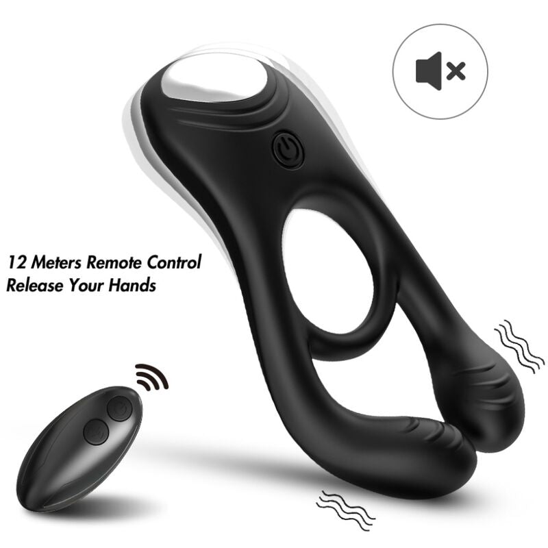 Anillo Vibrador Doble con Control Remoto Veyron