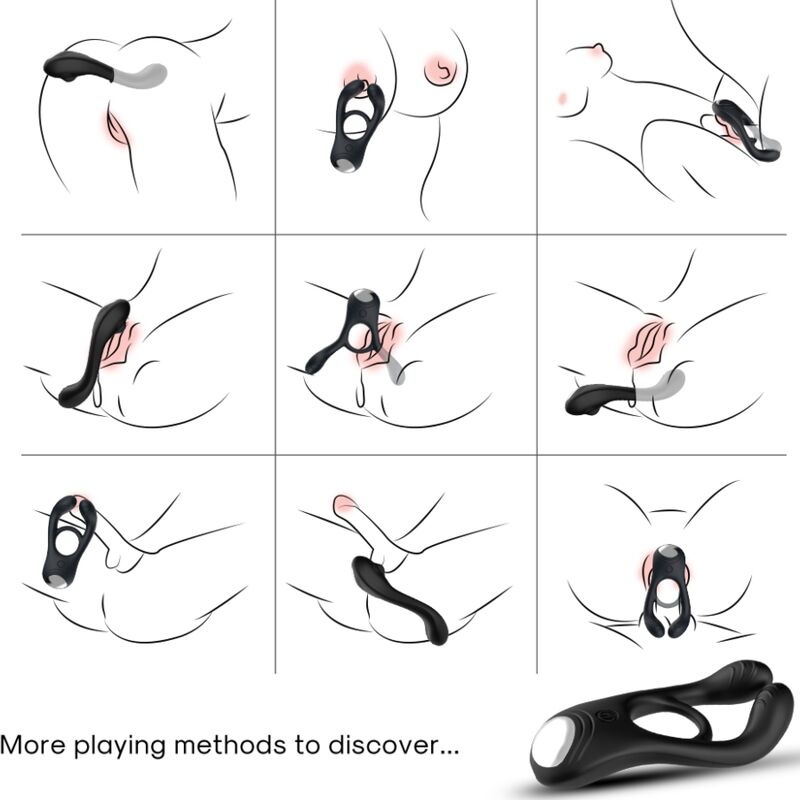 Veyron Double Vibrator Ring for Couples