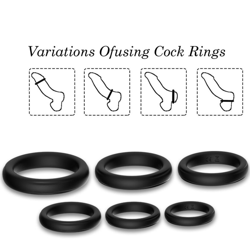 Silicone Lock Rings - Black