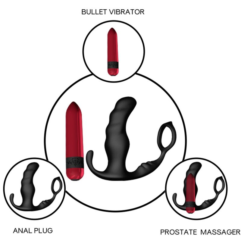 Knight Remote Control Prostate Vibrator & Ring