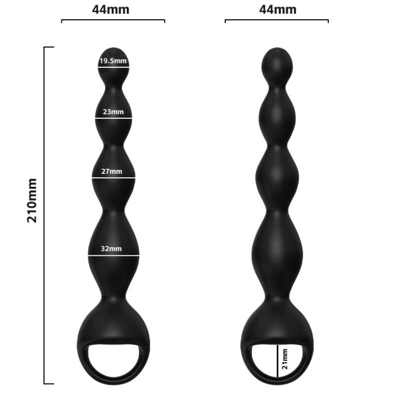 Black Finger Vibrator with Anal Plug