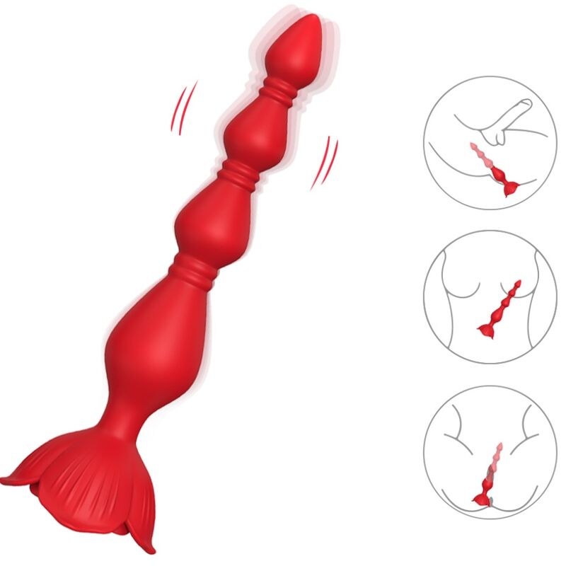 Pink Vibrator & Red Anal Plug Set