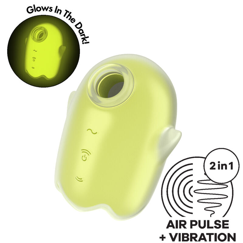 Glowing Ghost Yellow Air Pulse Vibrator