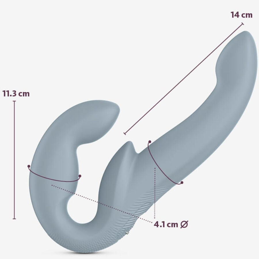 Share Vibe Pro Dual Couple's Vibrator - Grey