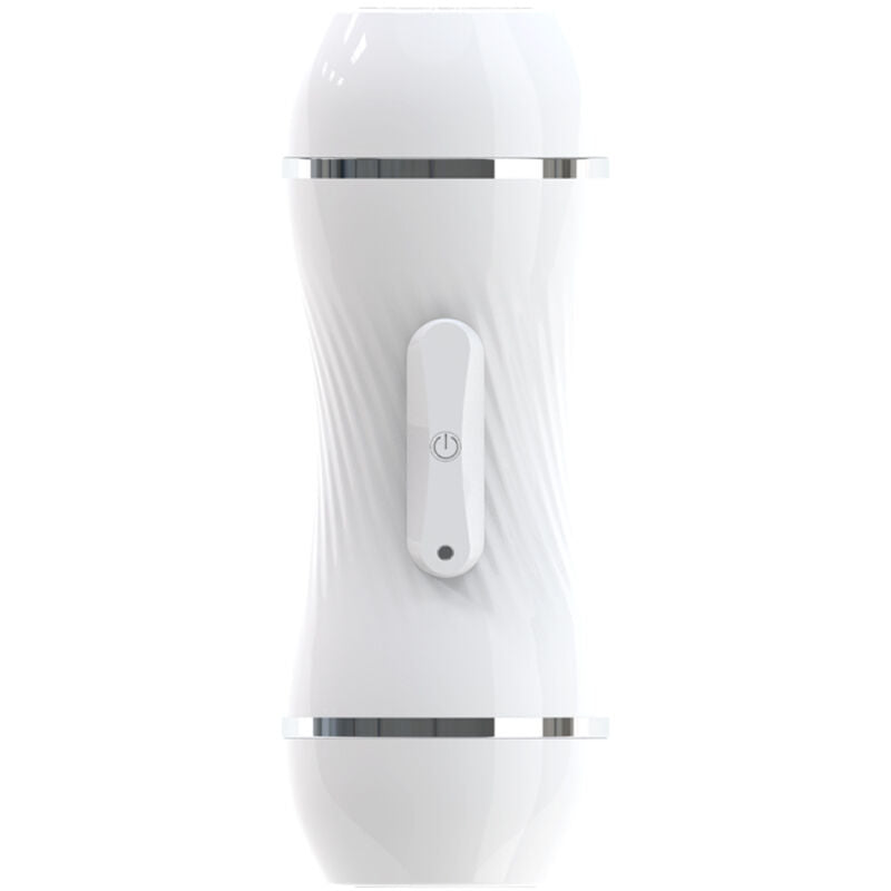 Dual Entry Vibrating Masturbator - White