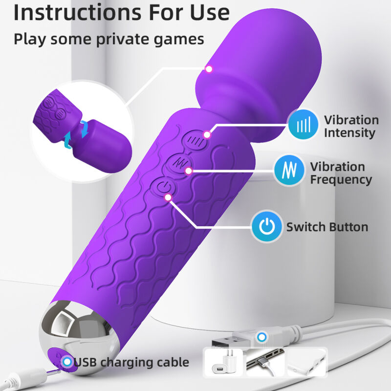 Violet Dual-Action Vibrating Massager