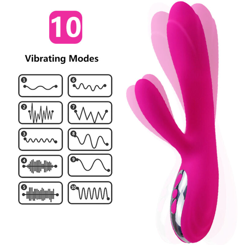 Flexible Dual Vibrator with Heat Effect